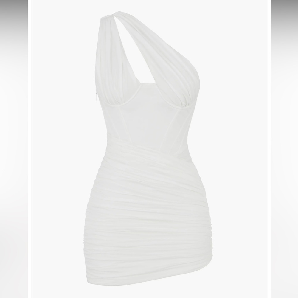 NWT House of CB Clementine Cutout Ruched Minidress XL = L+ = Size 10-12 - Picture 5 of 6